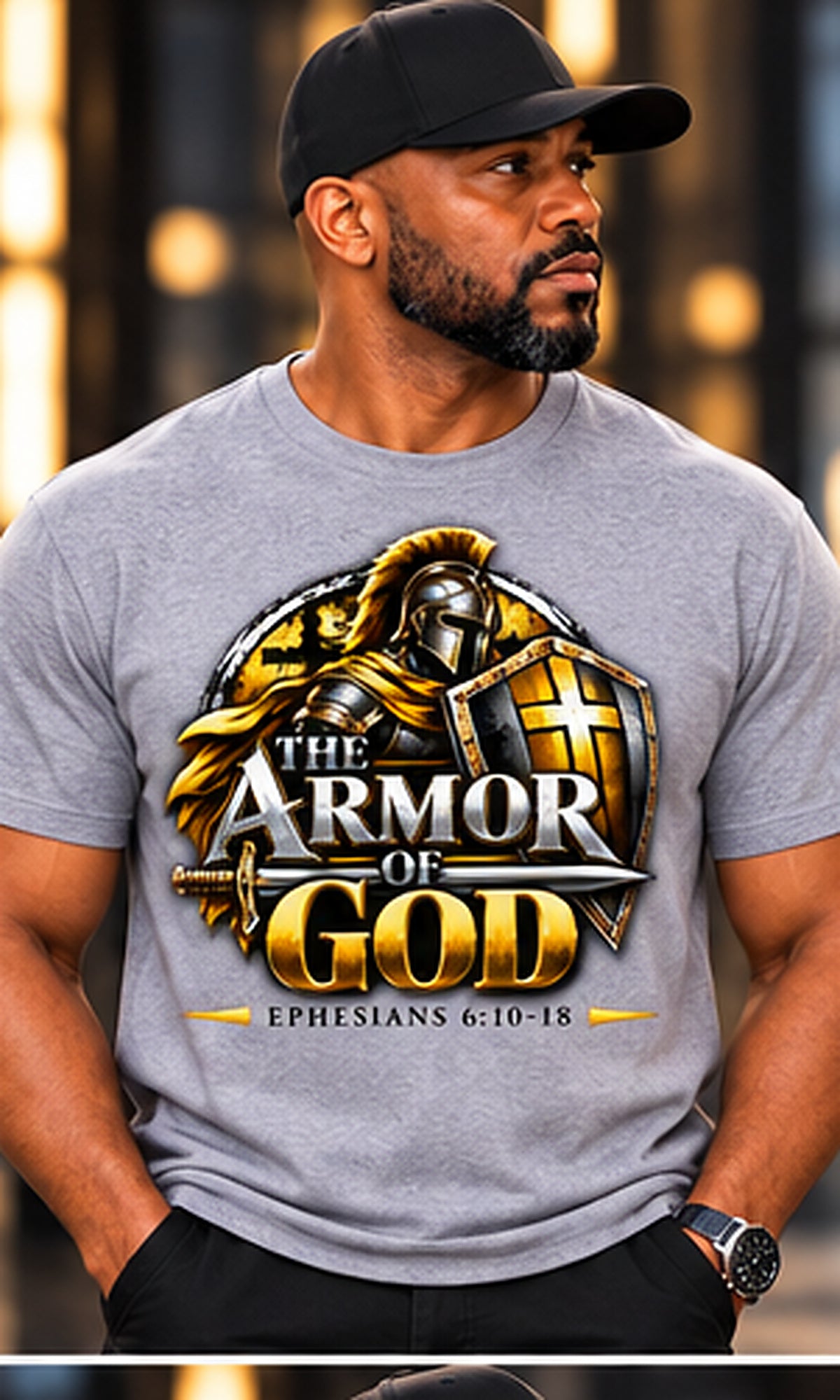 The Armor of God T-Shirt in Gray