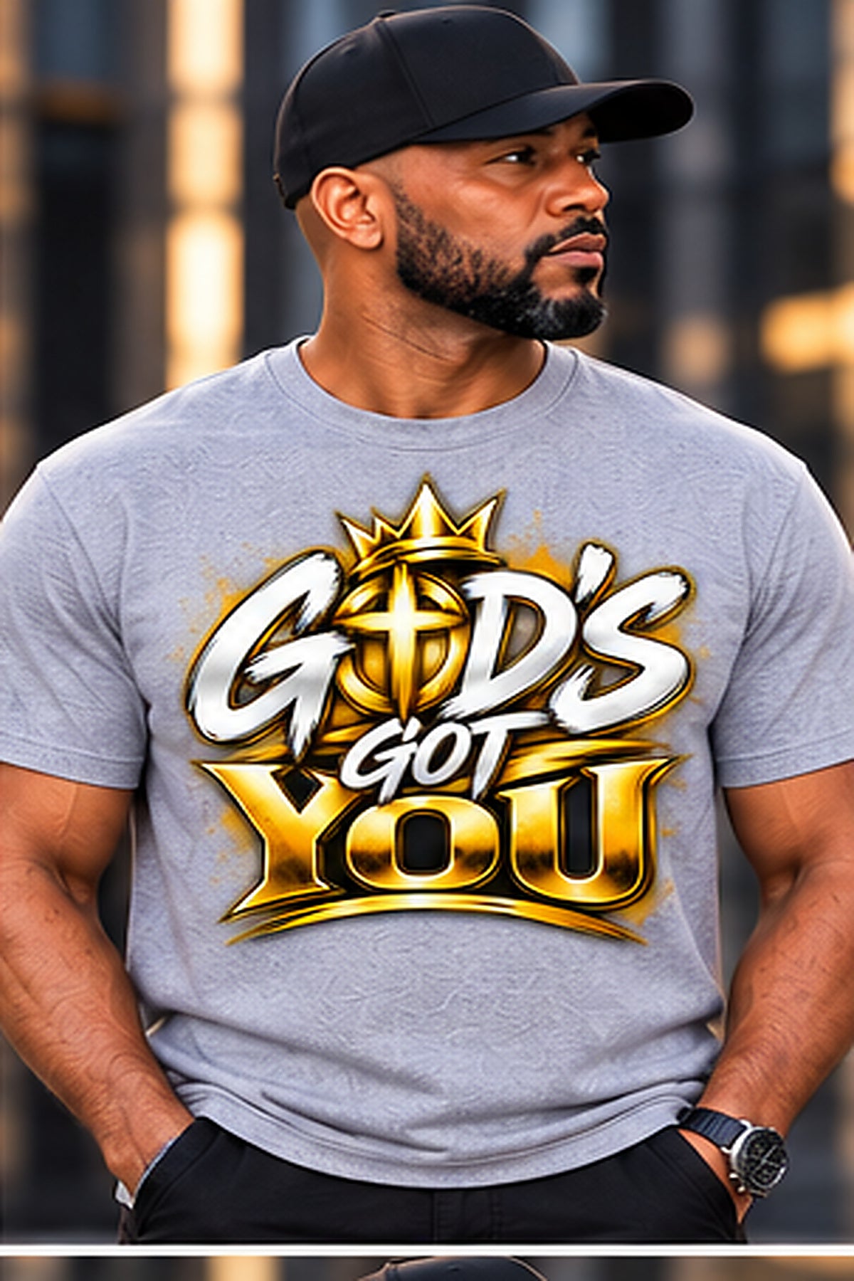 God's Got You T-Shirt in Gray