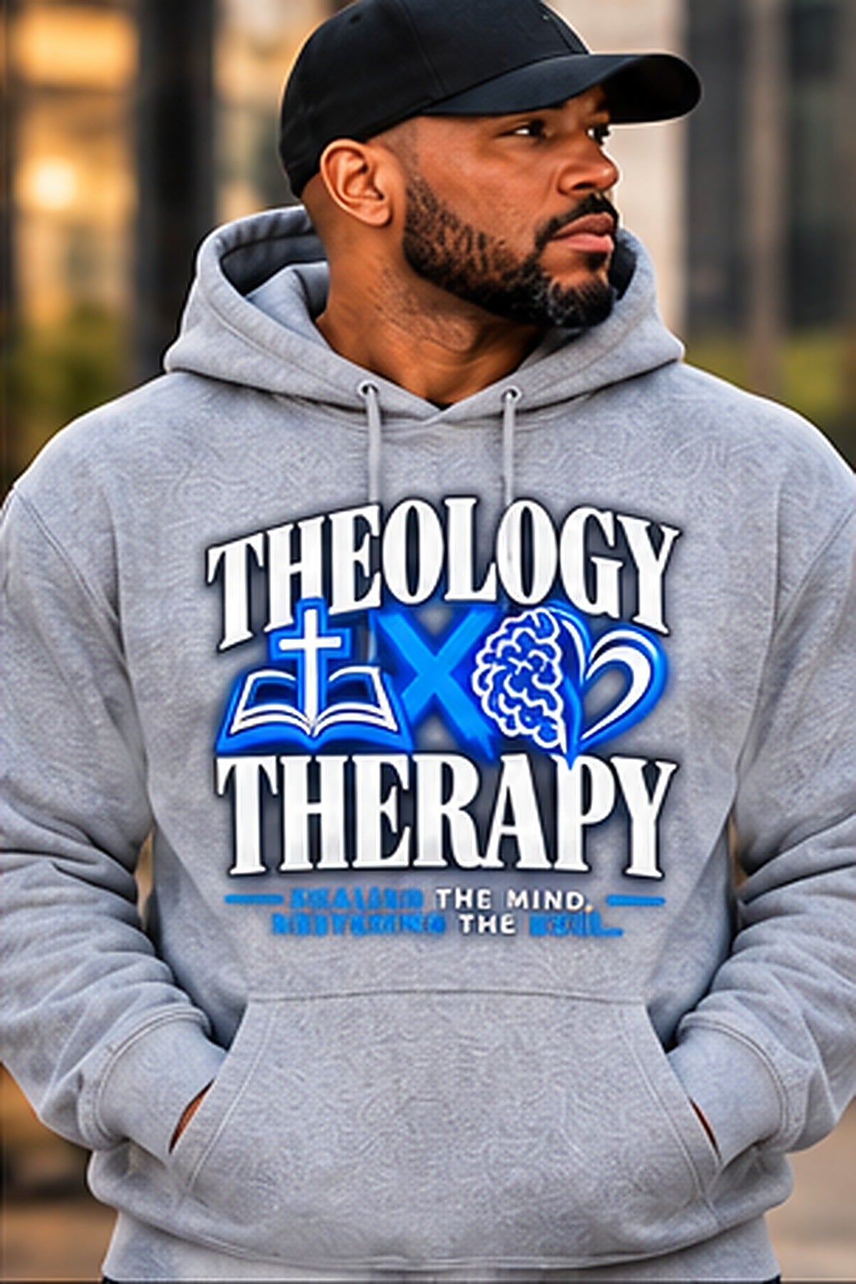 Theology & Therapy Hoodie — Gray