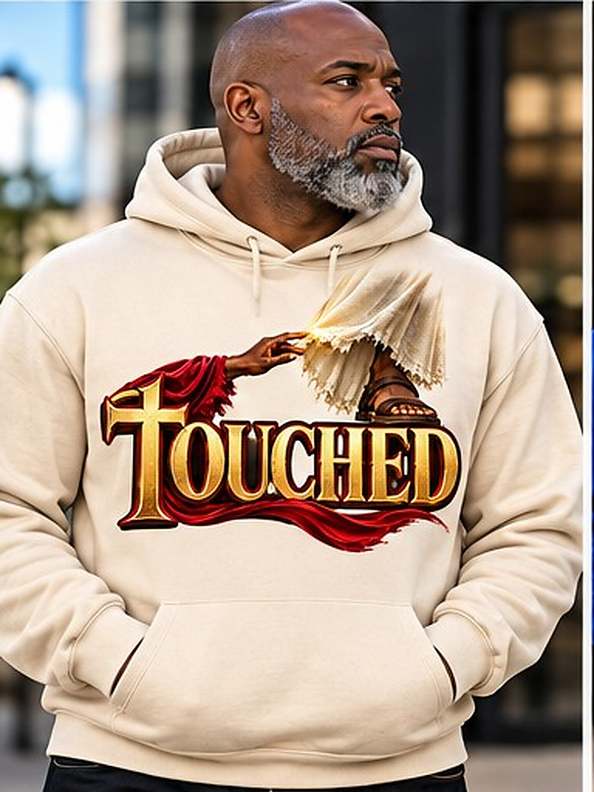 Touched Hoodie model mockup