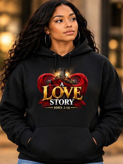Updated love hoodie model product mockup