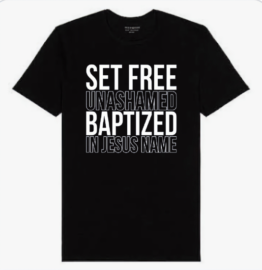 Set-Free, Unashamed, Baptized, New Creation T-shirt, Faith T-shirt,