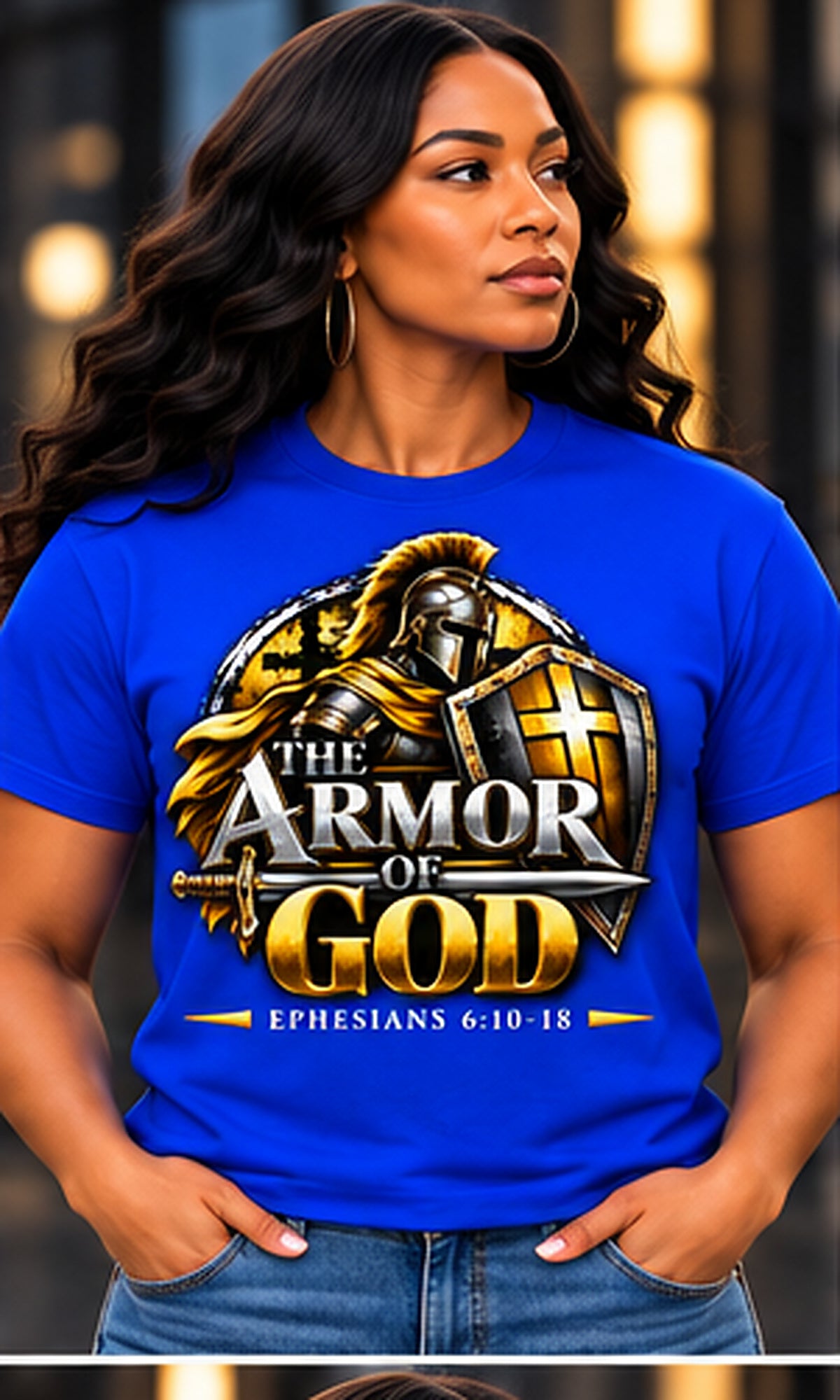 The Armor of God T-Shirt in Blue