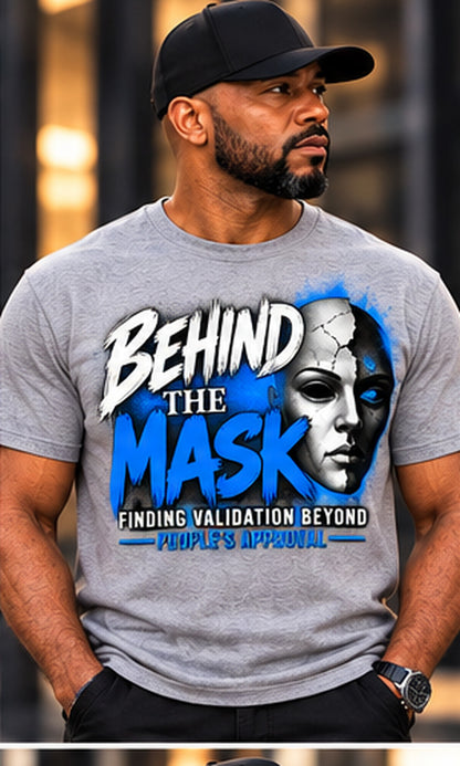 Behind the Mask T-Shirt in Gray