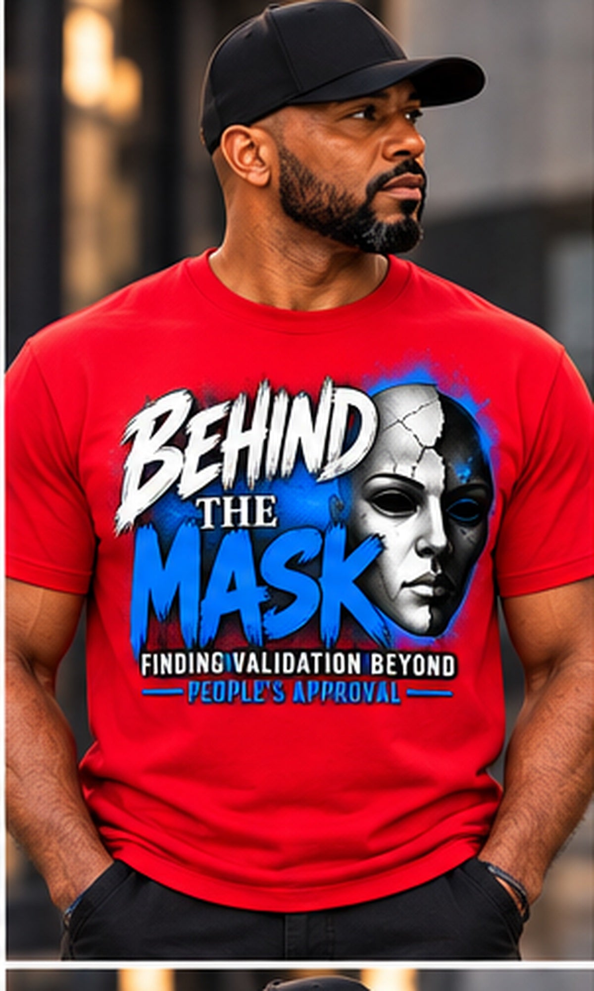 Behind the Mask T-Shirt in Red