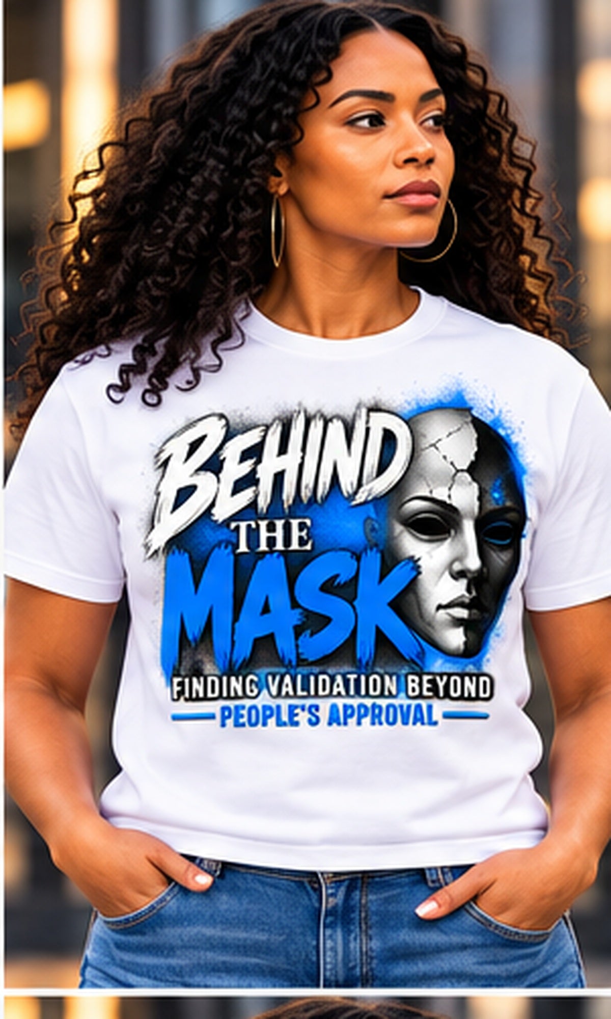 Behind the Mask T-Shirt in White