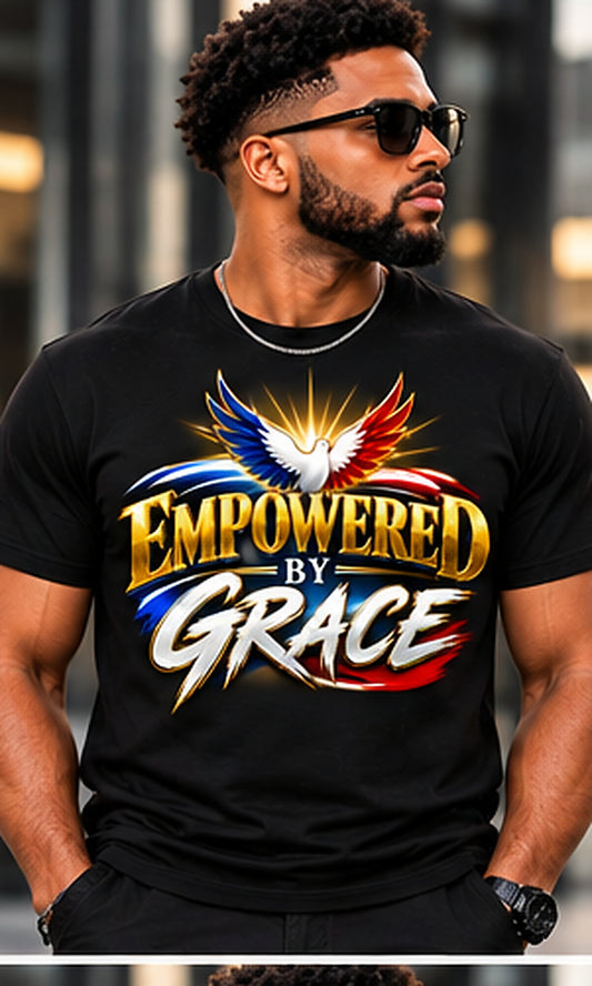 Empowered by Grace T-Shirt in Black