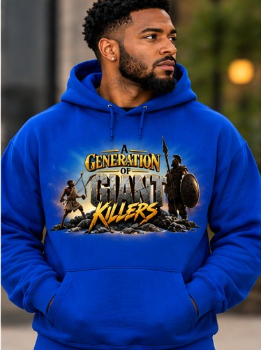 A Generation of Giant Killers Hoodie model mockup