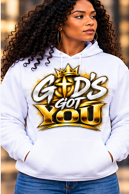 God's Got You Hoodie in White