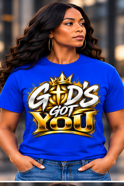 God's Got You T-Shirt in Blue