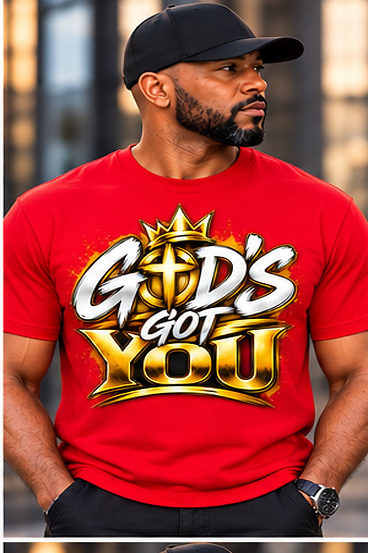 God's Got You T-Shirt in Red