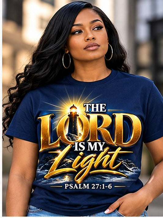 The Lord Is My Light T-Shirt model mockup