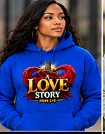 love hoodie blue