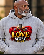 love hoodie gray