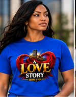 love shirt blue