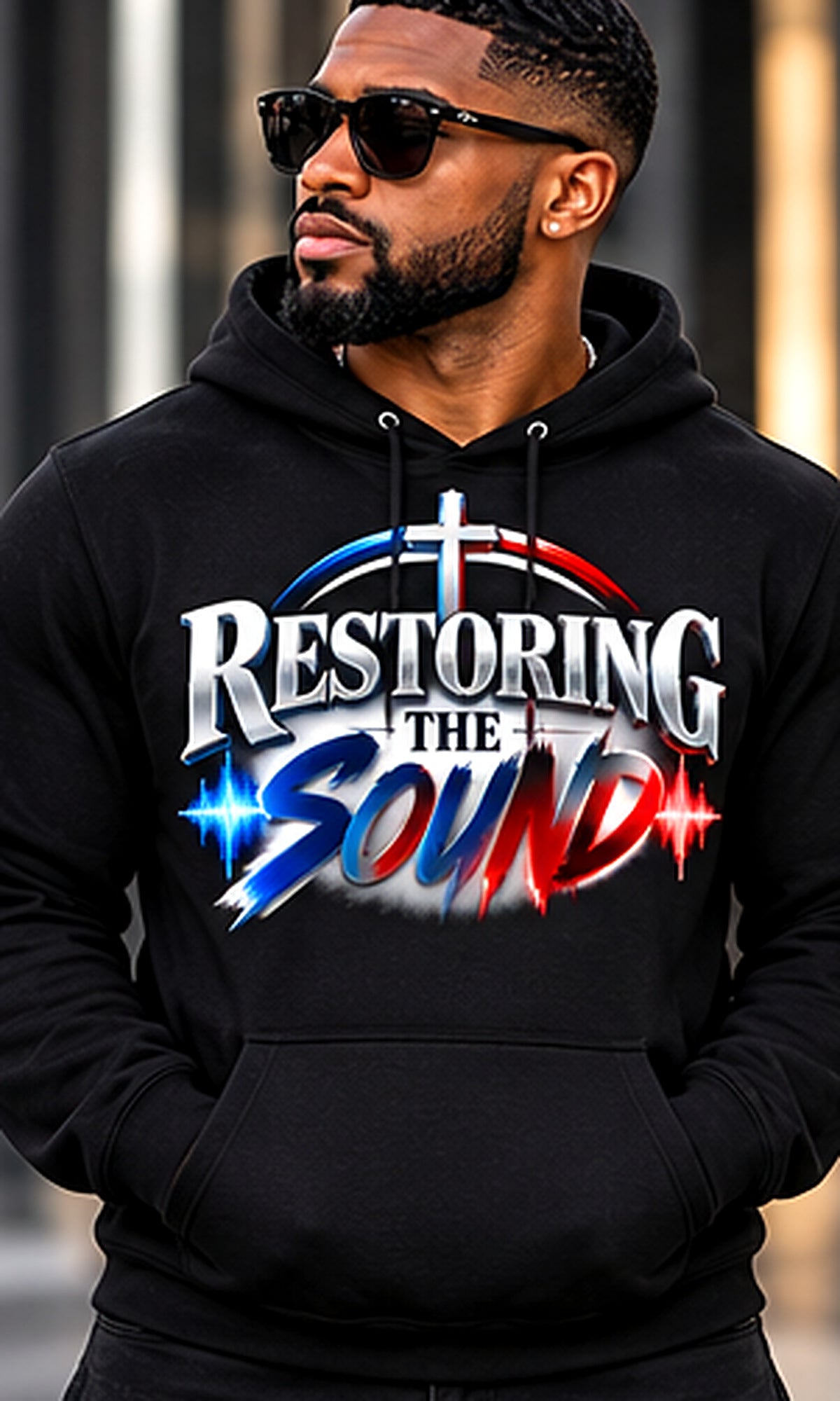 Restoring the Sound Hoodie in Black