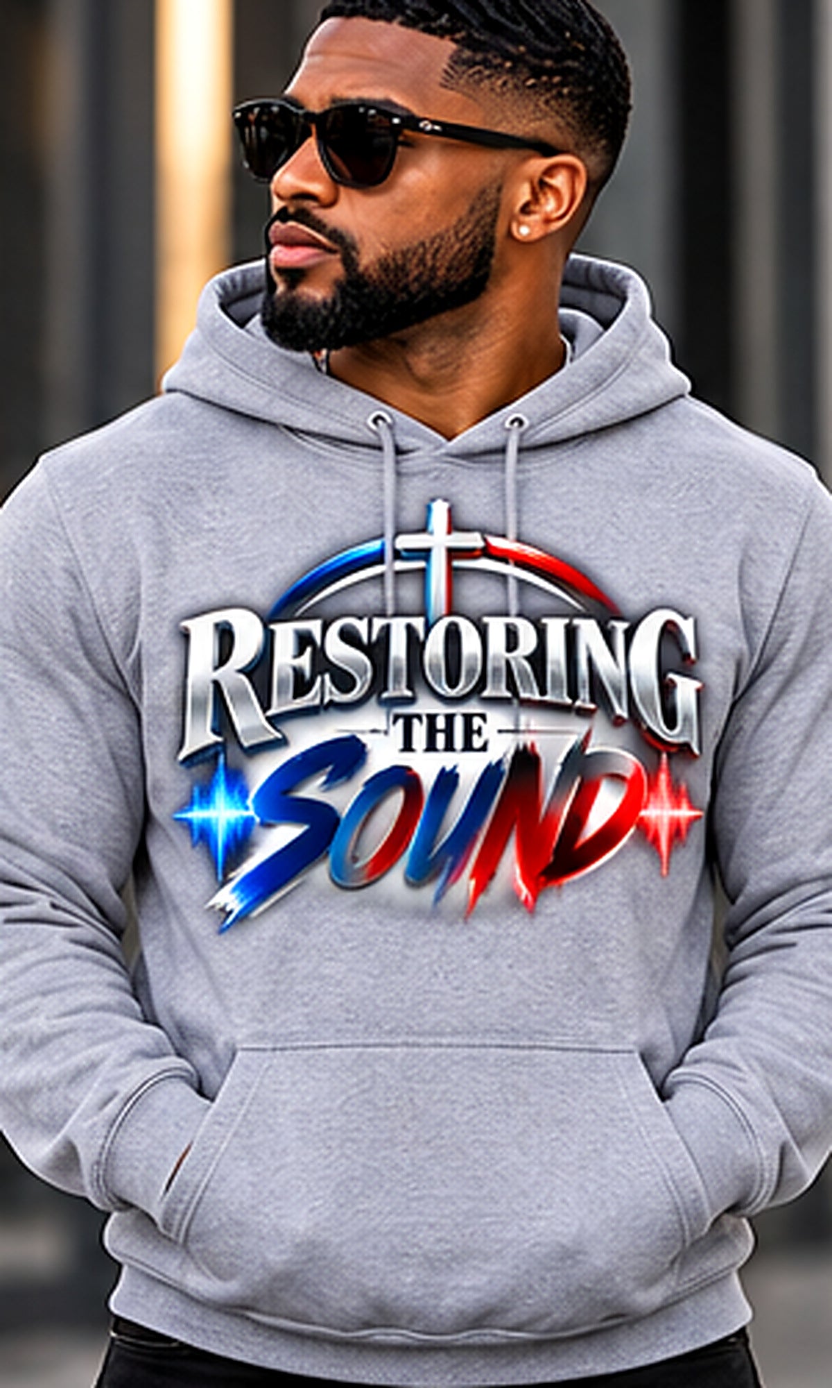 Restoring the Sound Hoodie in Gray