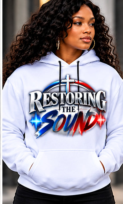 Restoring the Sound Hoodie in White