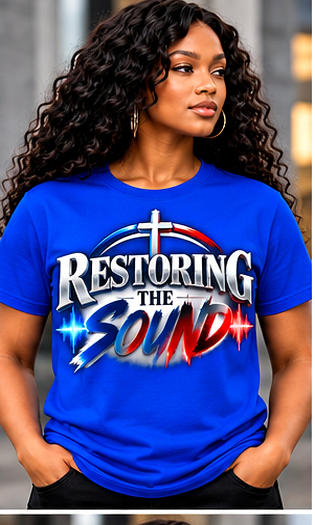 Restoring the Sound T-Shirt in Blue