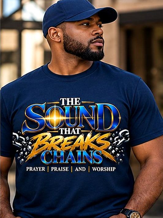 The Sound That Breaks Chains T-Shirt model mockup