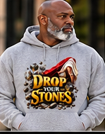 stones hoodie gray