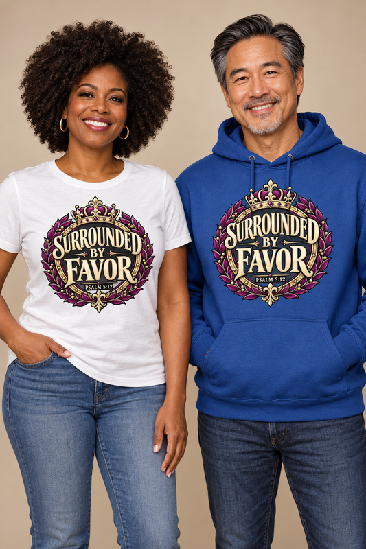 Surrounded By Favor T-shirt and hoodie model mockups