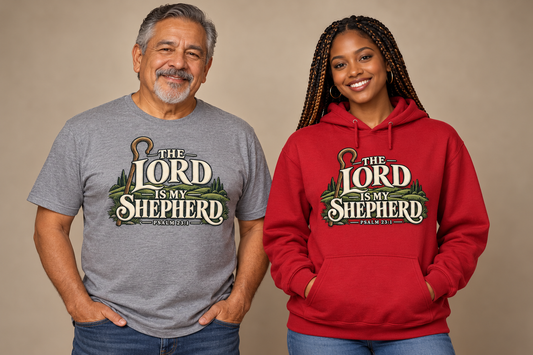 The Lord Is My Shepherd T-shirt and hoodie model mockups