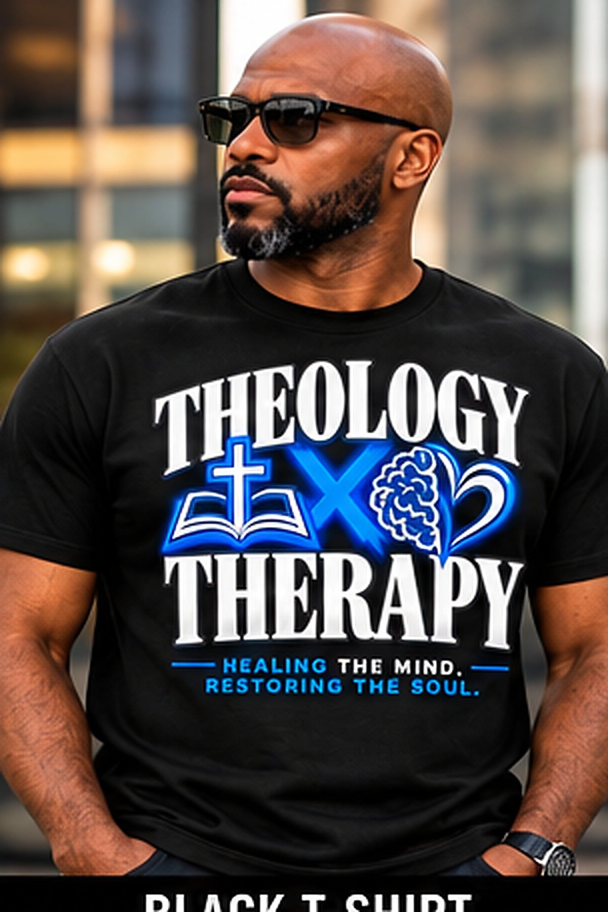 Theology & Therapy T-Shirt — Black