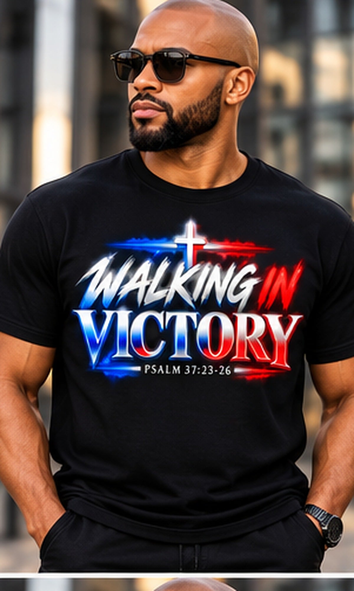 Walking in Victory T-Shirt in Black
