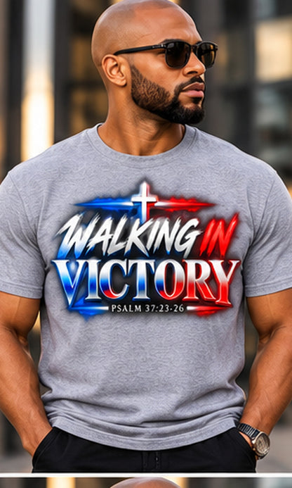 Walking in Victory T-Shirt in Gray