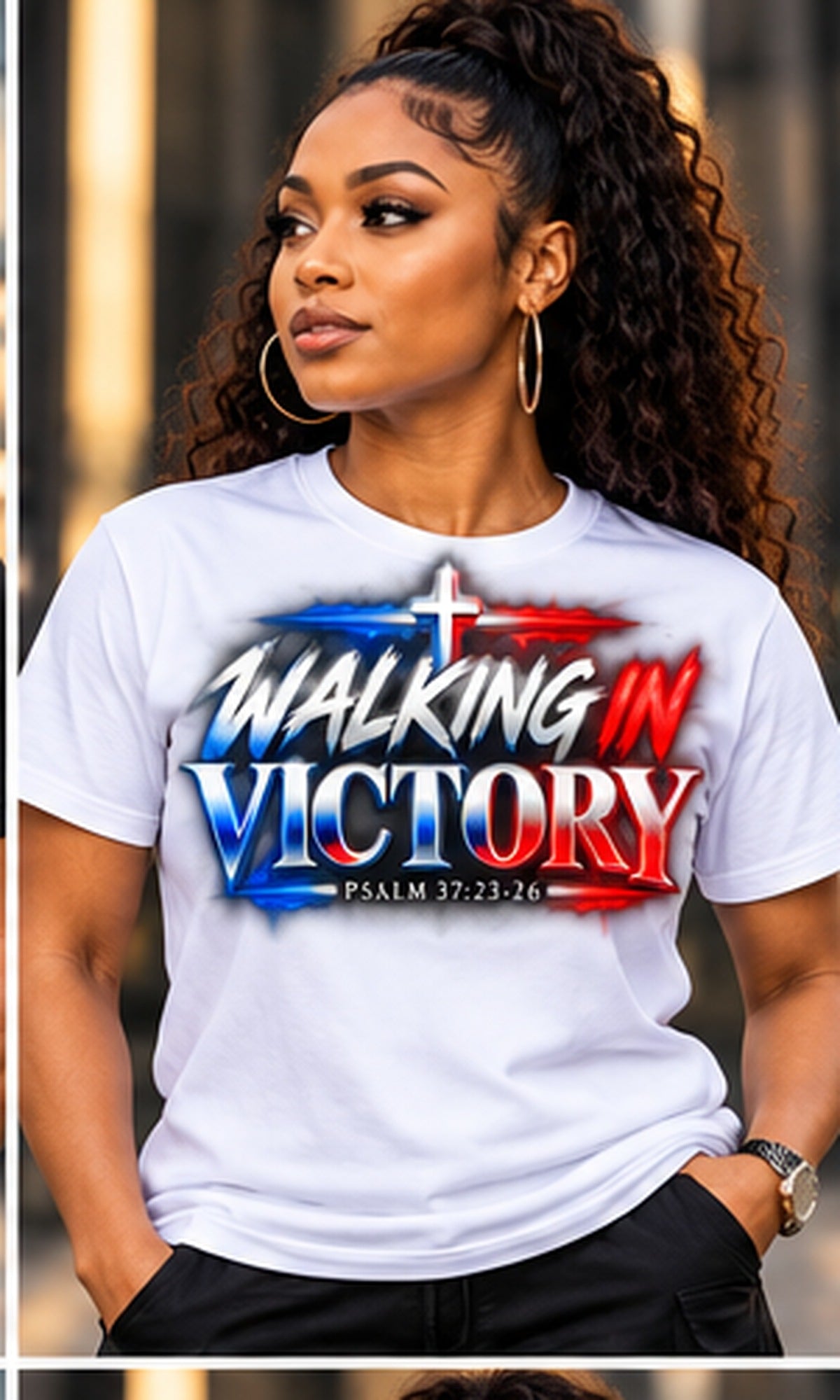 Walking in Victory T-Shirt in White