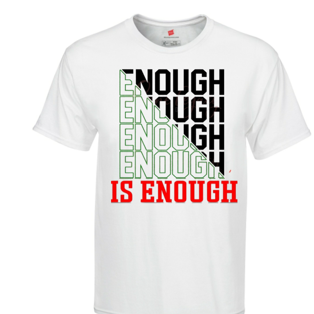 stop the violence  t-shirt | enough is enough t-shirt |  unisex adult t-shirt