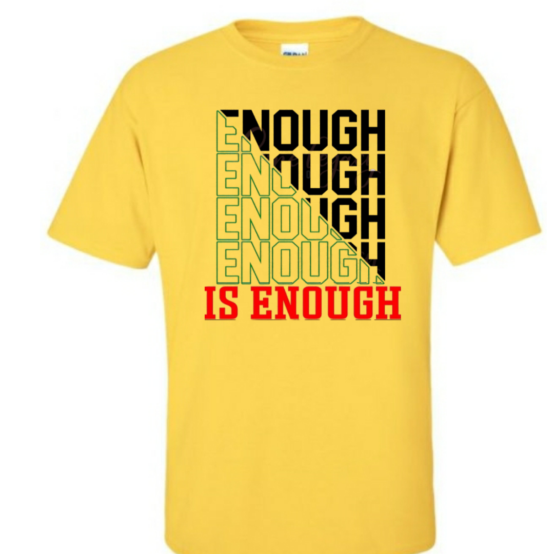 stop the violence  t-shirt | enough is enough t-shirt |  unisex adult t-shirt