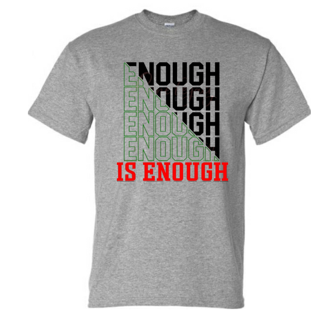 stop the violence  t-shirt | enough is enough t-shirt |  unisex adult t-shirt