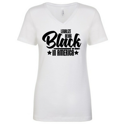Black In America V-neck shirt