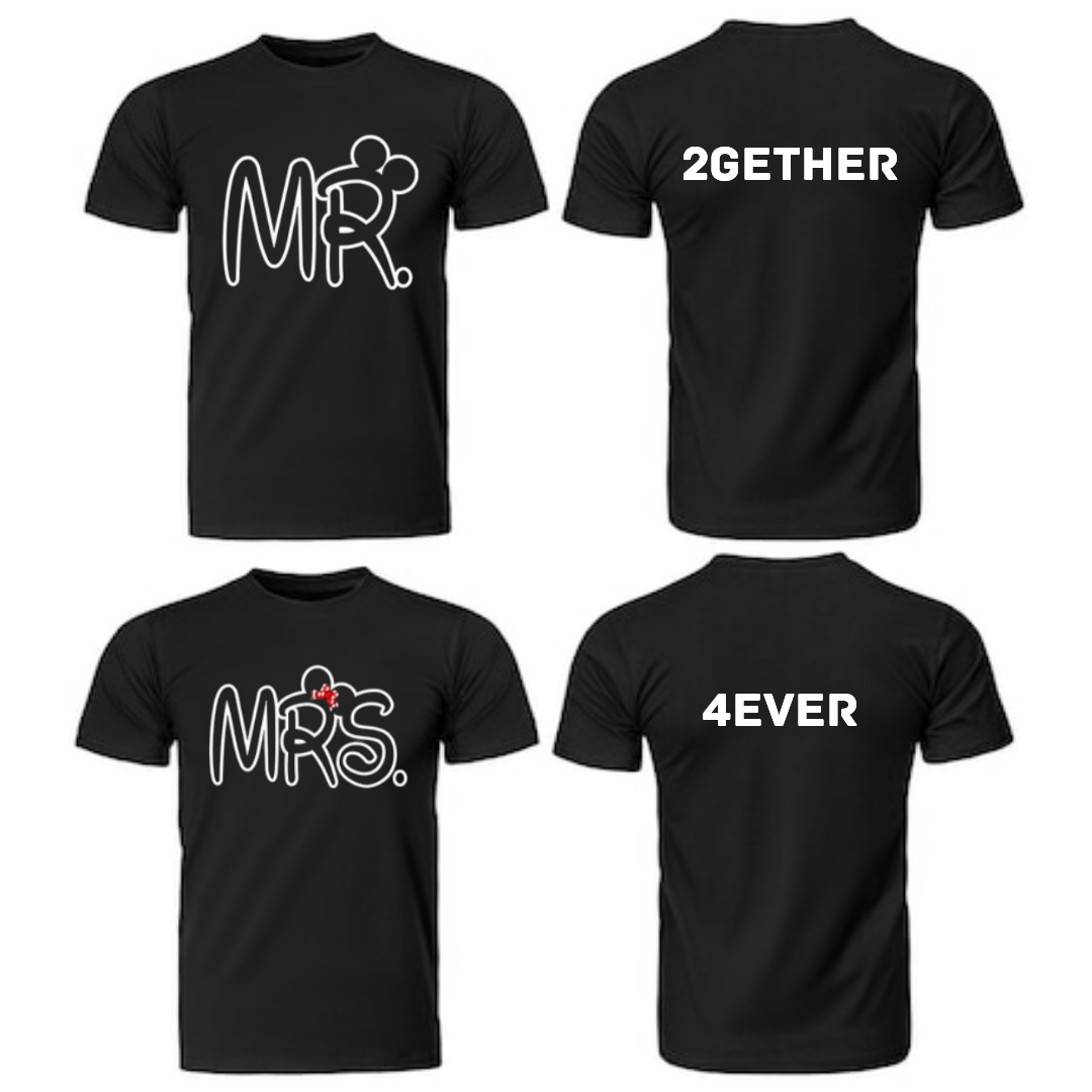 Mr. and Mrs. Couple Shirts (both sides)