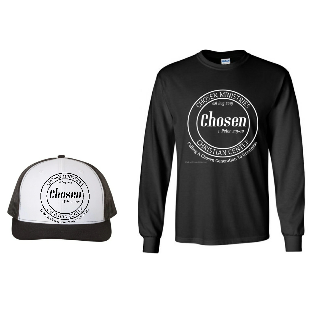 Chosen Ministries hat, shirt set