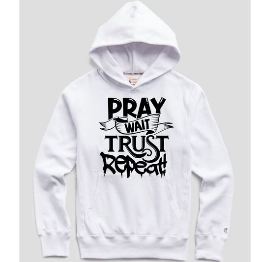 Pray, wait and trust hoodie