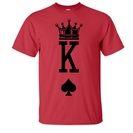 King of spades crew neck short sleeve shirt