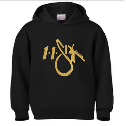Black “11six” Hoodie – Romans 1:16 Faith Apparel